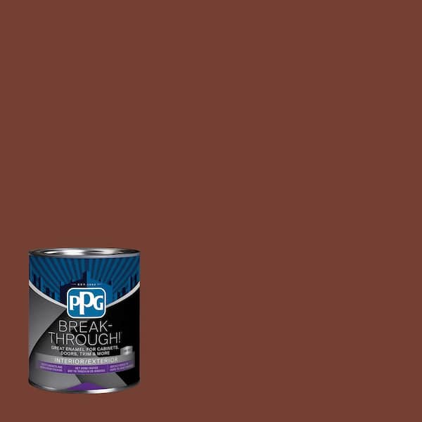 1 qt. PPG1060-7 Warm Mahogany Satin Interior/Exterior Door, Trim and Cabinet Paint