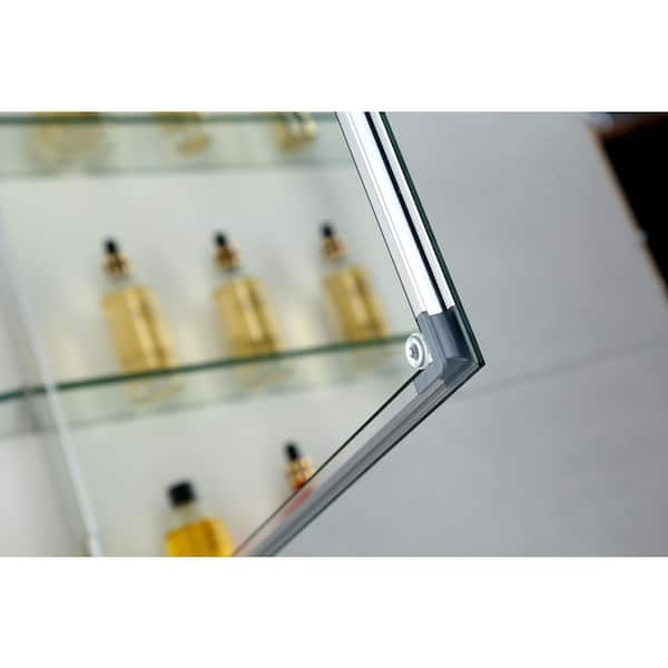 Ultra 15 x 26 Recess Mount Glass Shelves Medicine Cabinet