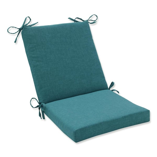 Pillow Perfect Solid Outdoor/Indoor 18 in W x 3 in H Deep Seat, 1-Piece Chair Cushion and Square Corners in Green Rave