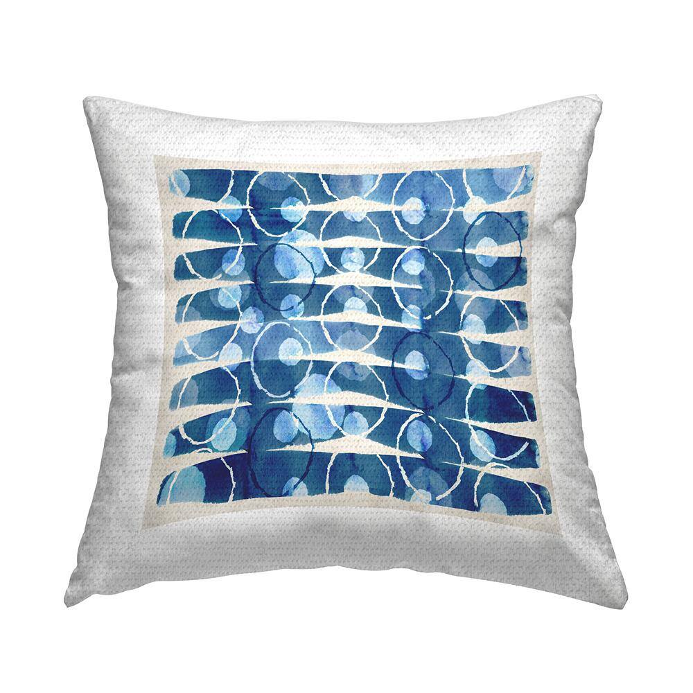 Vivid Blue Shapes Circles Blue Square Outdoor Throw Pillow price history on PriceWatchPro