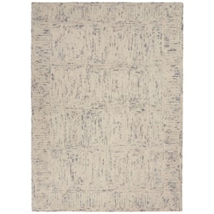 Vail Ivory/Grey/Teal 5 ft. x 7 ft. Contemporary Area Rug
