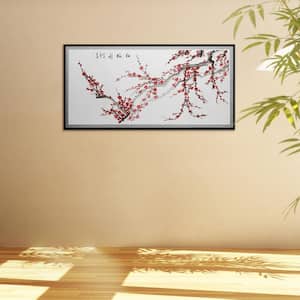 18 in. x 35 in. "Plum Blossoms" Canvas Wall Art