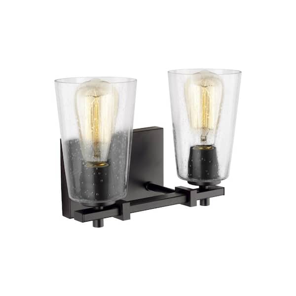 Mercer 2-Light Modern Oil Rubbed Bronze Bathroom Vanity Light