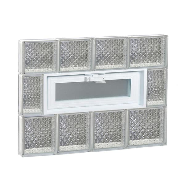 Clearly Secure 25 In X 2125 In X 3125 In Frameless Vented Diamond Pattern Glass Block 6134