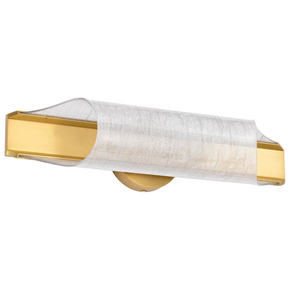 Idris 3-Light Vintage Brass Contemporary Dimmable 3000K Integrated LED Vanity Wall Sconce with Clear Acrylic Shade price history on PriceWatchPro