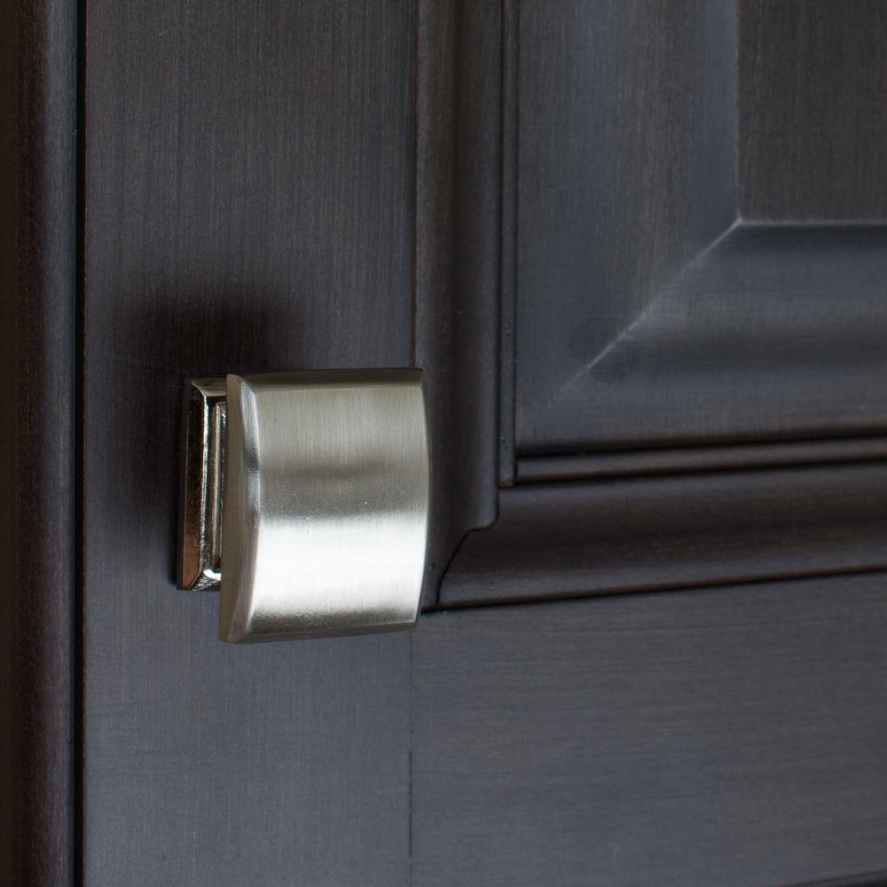 Brushed Nickel Square Cabinet Knob Set with Mounting Hardware