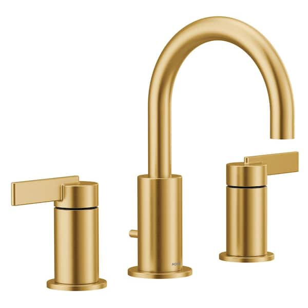 Cia 8 in. Widespread 2-Handle High-Arc Bathroom Faucet Trim Kit in Brushed Gold (Valve Sold Separately)