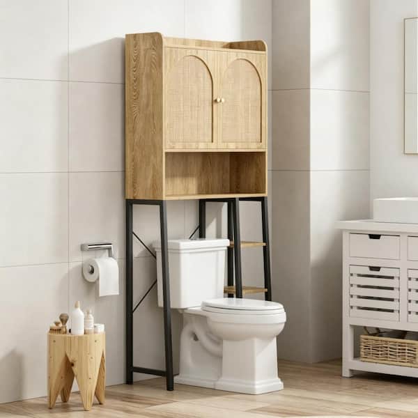 Whatseaso 30.7 in. W x 679 in H x 9.8 in. D Wood in Brown Over The