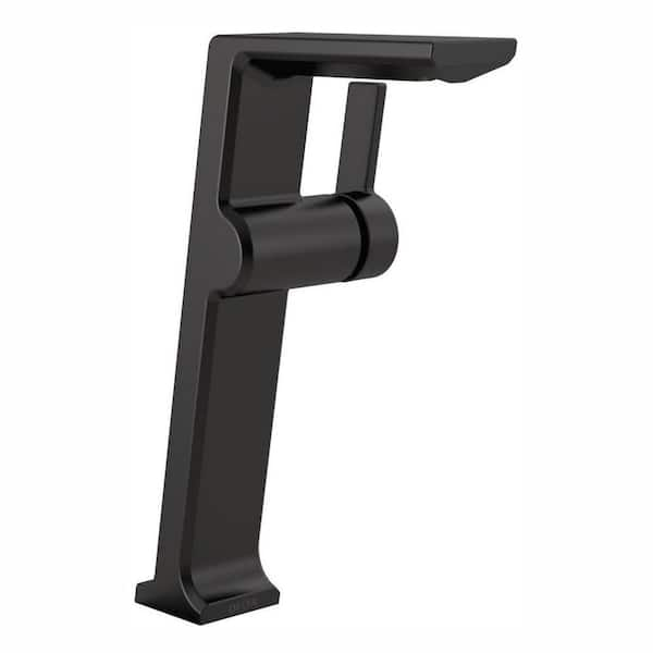 Delta Pivotal Single Hole Single-Handle Vessel Bathroom Faucet in Matte Black