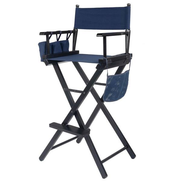 Karl home Wood Frame Navy Blue Indoor/Outdoor Folding Chair