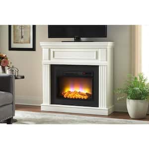 Grantley 40 in. Freestanding Electric Fireplace in White