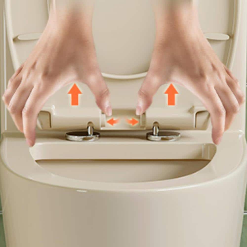 Bisque Elongated Dual Flush High Efficiency Toilet