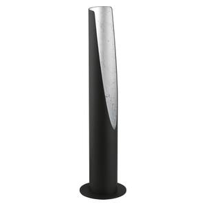 Barbotto 15.5 in. Matte Black Table Lamp with Silver Interior