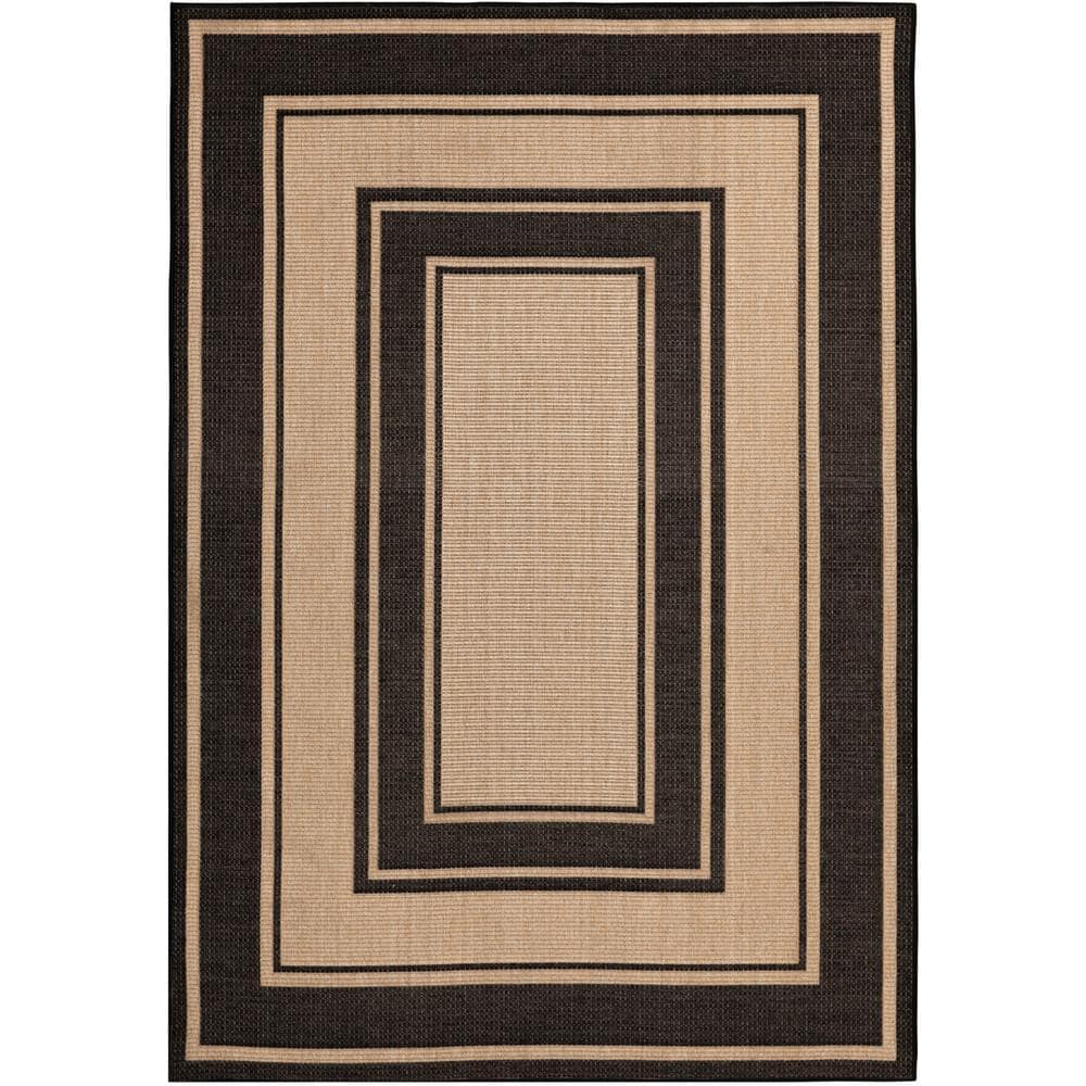 StyleWell Black and White 5 ft. X 7 ft. Diamond Vinyl Area Rug 8215.13.51HD  - The Home Depot