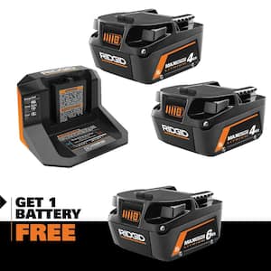 18V Starter Kit with (2) 4.0 Ah MAX Output Batteries and Charger with FREE 6.0 Ah MAX Output Battery