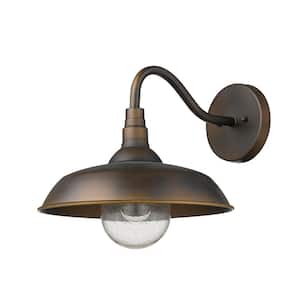 Burry 1-Light Oil-Rubbed Bronze Outdoor Wall Sconce