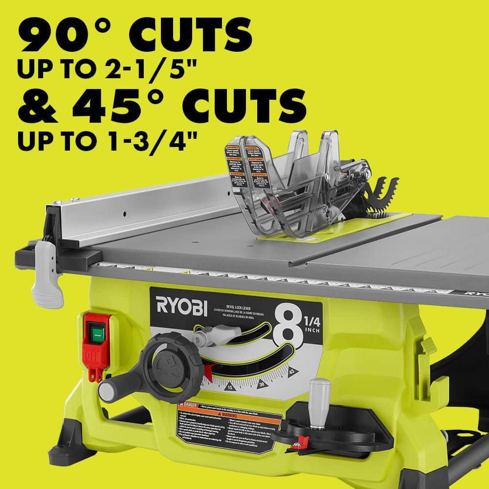 RYOBI 13 Amp 8-1/4 in. Compact Portable Corded Jobsite Table Saw (No ...