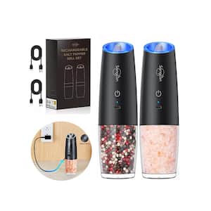 Durable Plastic Auto Start Food Mills Electric Grinder Set Automatic Shakers Mill Grinder with LED Light