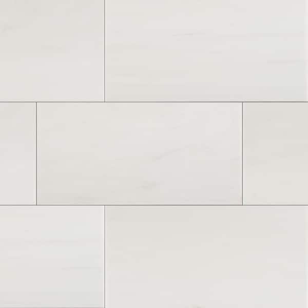 Bianco Dolomite 12 in. x 24 in. Polished Marble Floor and Wall Tile (10 sq. ft./Case)