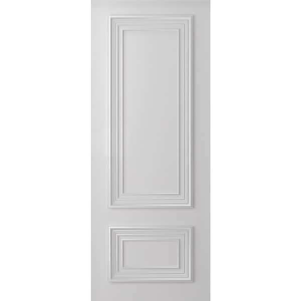 Palazzo 2 30 in. x 80 in. No Bore Primed Solid Composite Core Wood Interior Door Slab