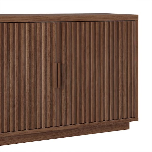 Meyer&Cross Mero 68 in. Satin Walnut TV Stand Fits TV's up to 75
