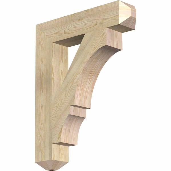 Ekena Millwork 6 in. x 38 in. x 30 in. Douglas Fir Balboa Craftsman Rough Sawn Bracket