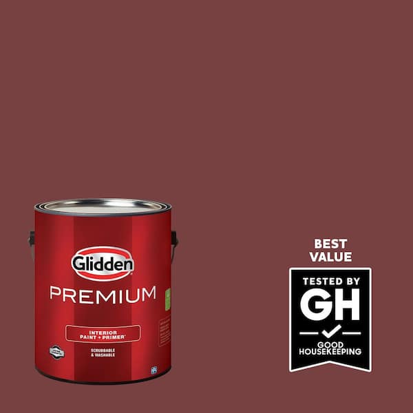 Glidden Premium 1 gal. PPG1055-7 Bordeaux Flat Interior Latex Paint