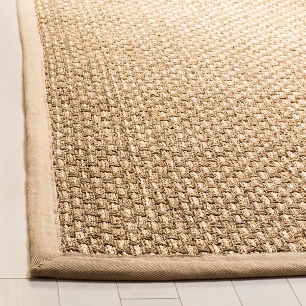 SAFAVIEH Natural Fiber Tan/Beige 6 ft. x 9 ft. Border Area Rug 