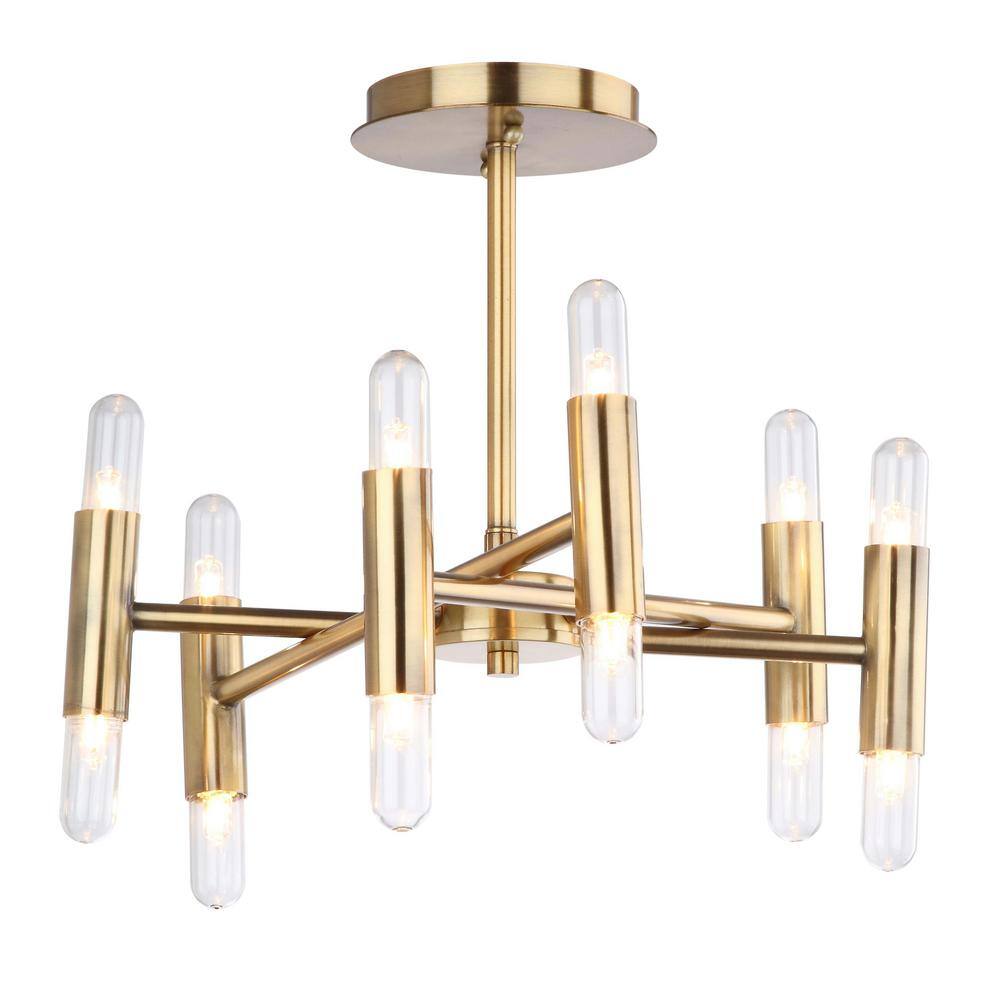 Radiant Gold Sputnik Inspired 16'' Contemporary Flush Mount Chandelier