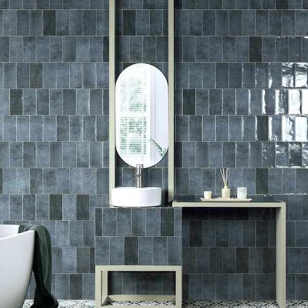 Camden Azurro 4 in. x 8 in. Ceramic Wall Tile (11.5 sq. ft. /Case)