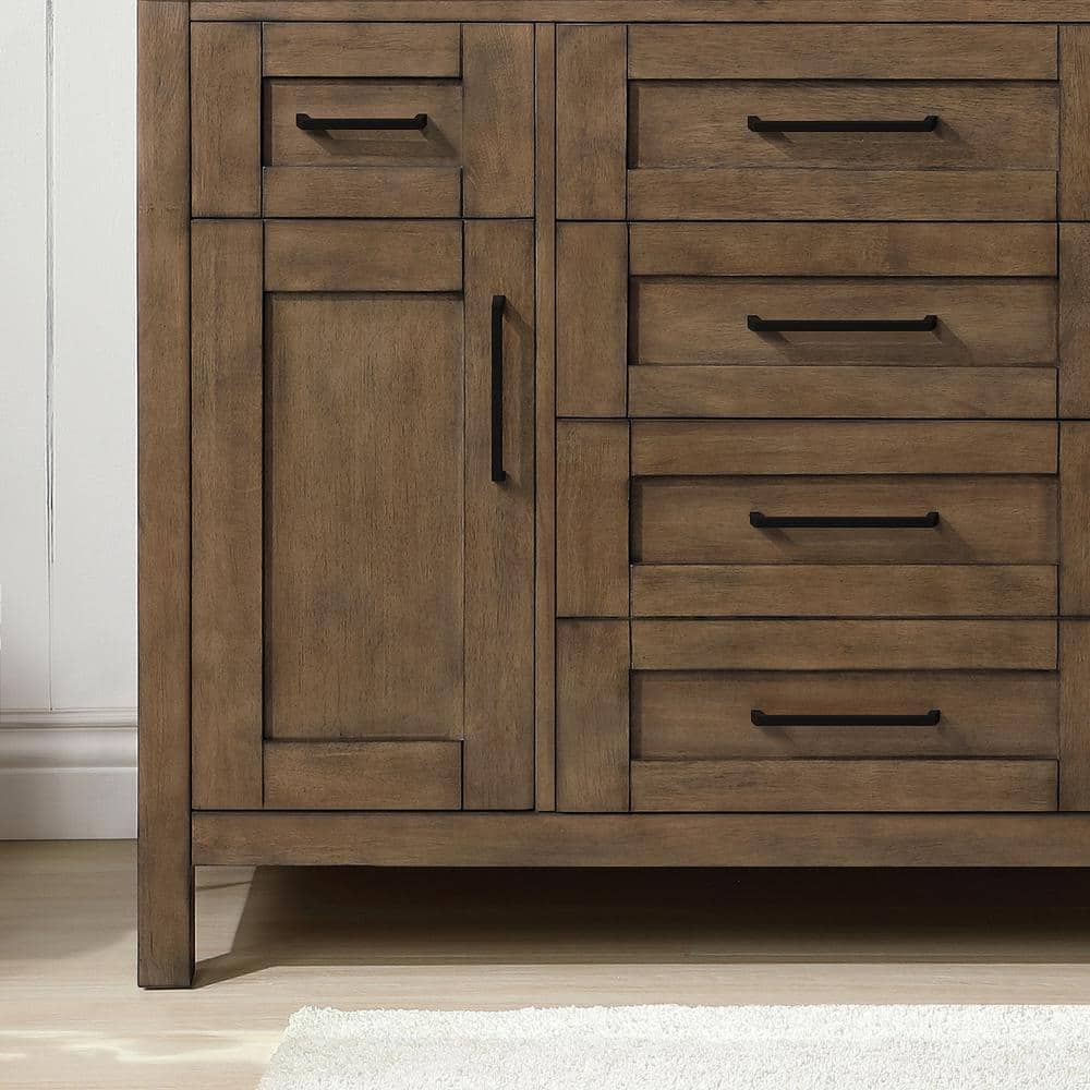 Almond Latte Freestanding Bathroom Vanity with Marble Top