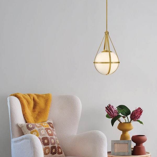 LARK Colby 1-Light Lacquered Brass Pendant Light