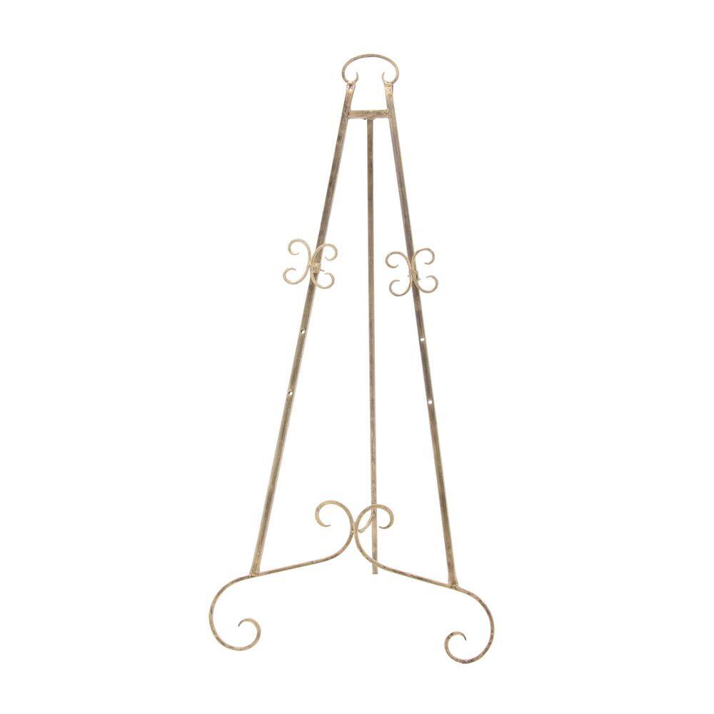 Litton Lane Gold Metal Traditional Easel 46 in. x 22 in.