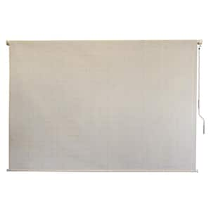 Sandbar Cream Cordless Outdoor Patio Roller Shade 96 in. W x 72 in. L