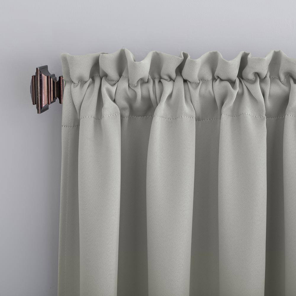Silver Gray Blackout Energy Saving Rod Pocket Curtain Panel