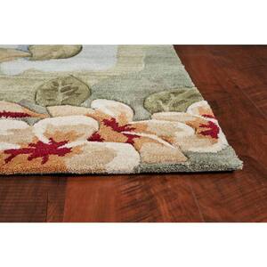 Meri Blue/Sage 6 ft. Round Area Rug