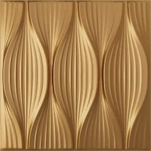 19 5/8 in. x 19 5/8 in. Willow EnduraWall Decorative 3D Wall Panel, Gold (12-Pack for 32.04 Sq. Ft.)