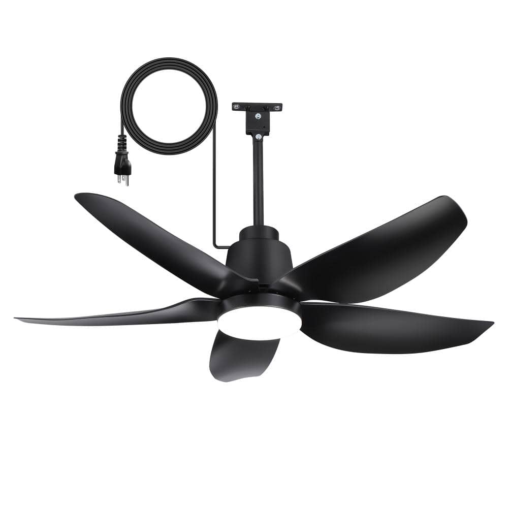 42 in. Integrated LED Indoor/Outdoor Black Ceiling Fan with Light Kit and Remote Included price history on PriceWatchPro