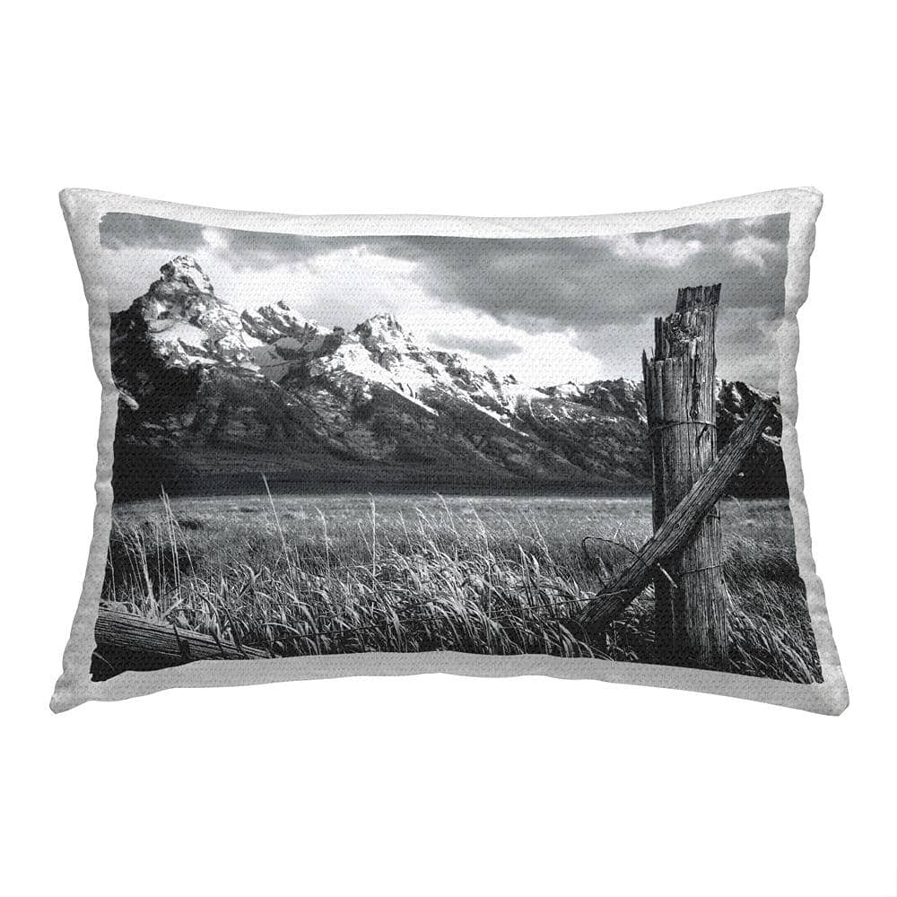 Rustic Rural Fence Grey Rectangular Outdoor Throw Pillow price history on PriceWatchPro