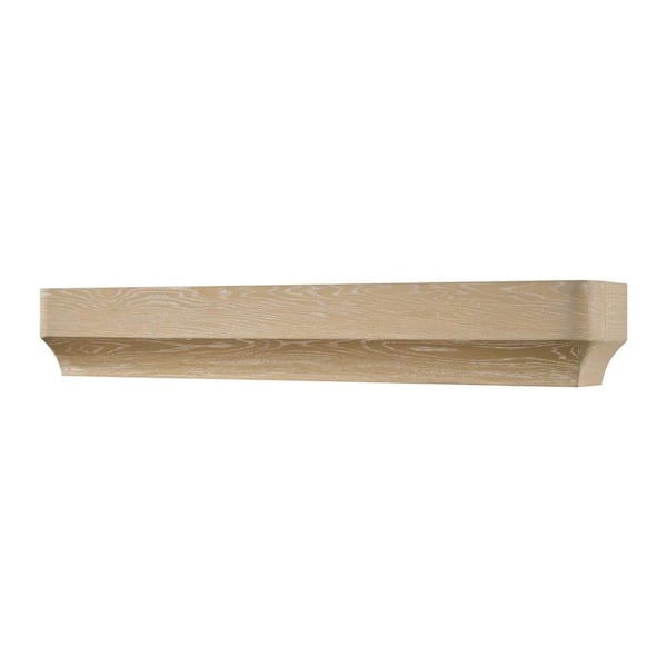 Forma Blonde Stain 72 in. Wood Fireplace Cap-Shelf Mantel