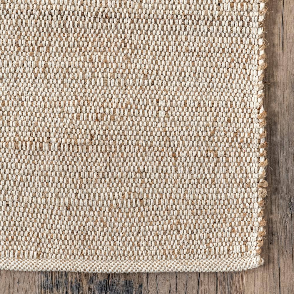 Elfriede Natural Jute-Cotton Blend 2x3 Handwoven Area Rug
