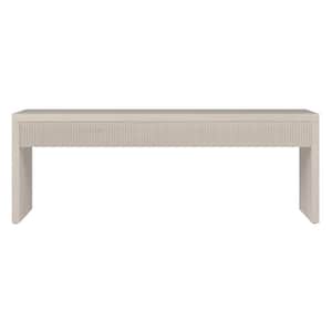 Lawrence 47.5 in. Alder White Rectangle MDF Top Coffee Table