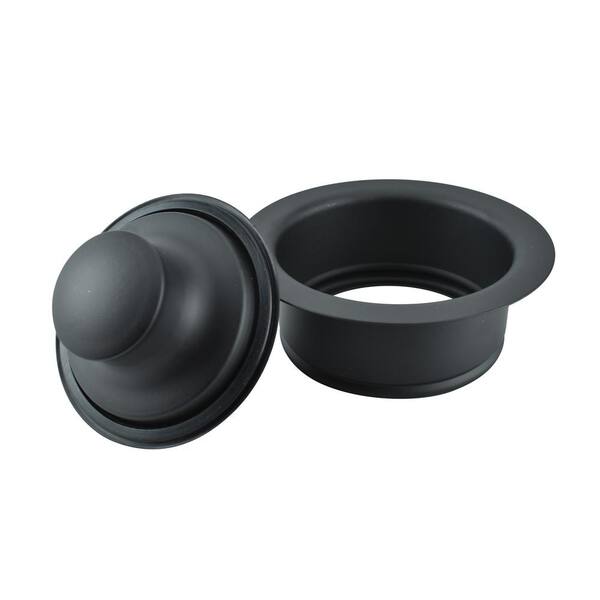 KEENEY 4 in. Stainless Steel Garbage Disposal Flange and Stopper in Black