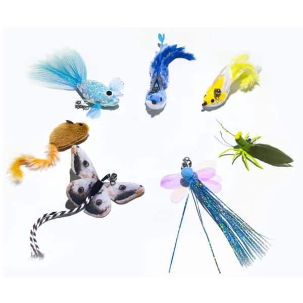 ROLA Mini Cat Teaser, Pack of 7 Interactive Attachments for Endless Fun