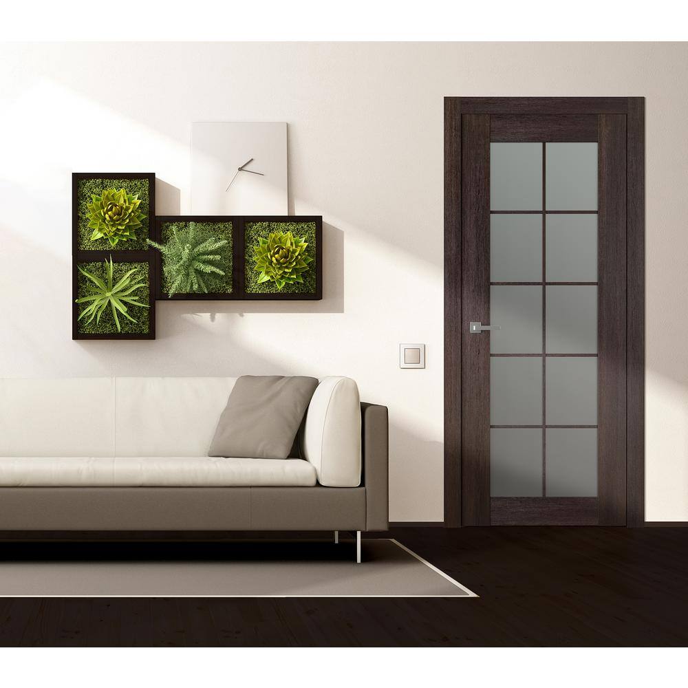 Veralinga Oak 24" x 80" Frosted Glass Prehung Interior Door