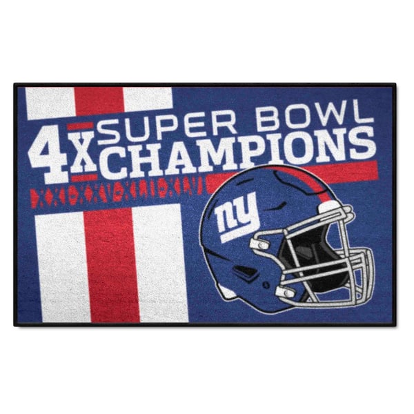 Officially Licensed NFL 19 x 30 Helmet Logo Starter Mat - NY Giants