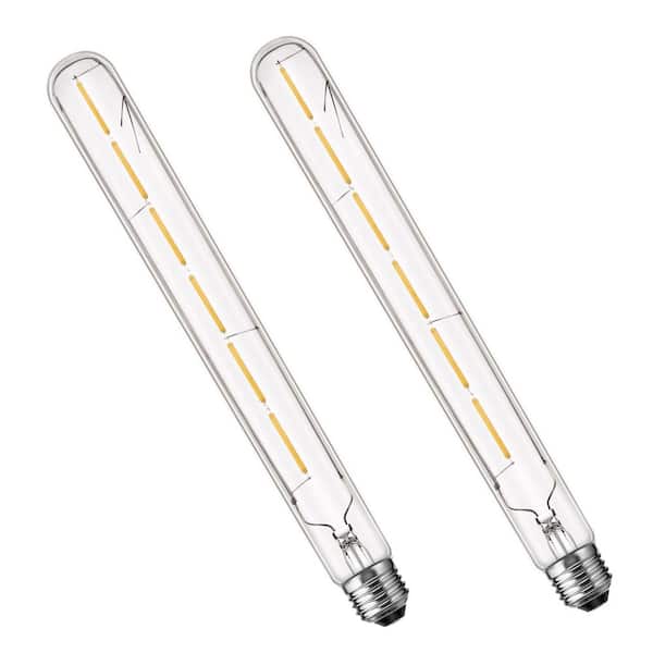 60-Watt Equivalent T25 LED Dimmable Edison Tubular Bulb Warm White 2700K (2-Pack)