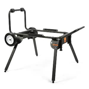 31 in. x 41 in. Rolling Mobile Table Saw Stand for 10 in. Industrial Benchtop Jobsite Table Saws