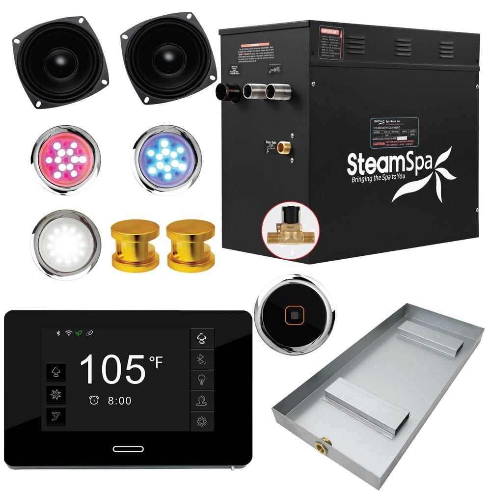 Black Series 10.5kW Steam Bath Generator with Wireless Control Bluetooth/Wifi Operation and Auto Drain in Gold price history on PriceWatchPro