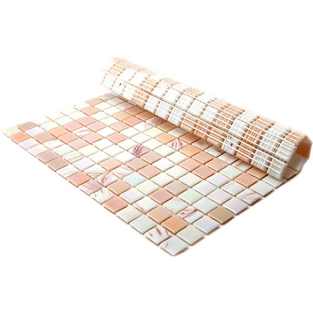 Tuscan Beige and White Glass Mosaic Tile for Wall and Floor
